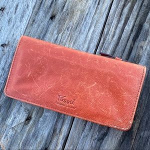 Fossil | Orange Zip Wallet